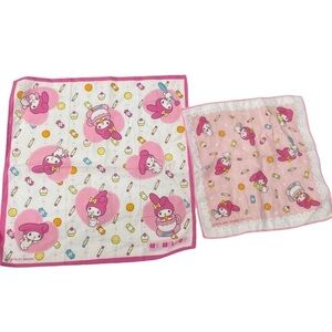 Vintage Sanrio My Melody 2 Handkerchiefs